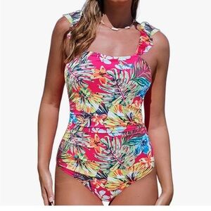 Tropical Floral One-Piece Swimsuit